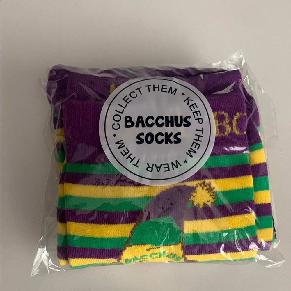 Mardi Gras Socks - Purple, Green, and Yellow Striped Socks